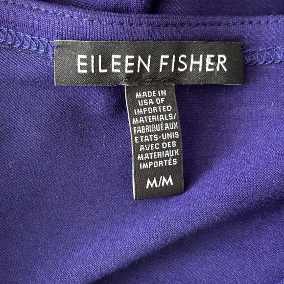 Eileen Fisher Oversized Tunic Top Size M 3/4 Sleeve Relax Jersey - Picture 3 of 4
